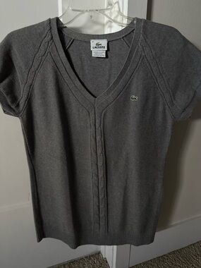 Lacoste Gray Cotton Sweater